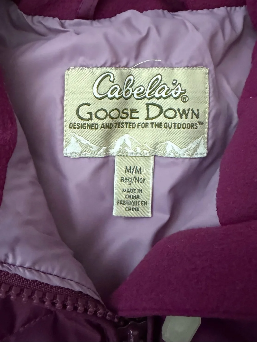 NWT Cabela's Plum Eggplant Quilted Down Vest - Purple So soft and warm Size: M